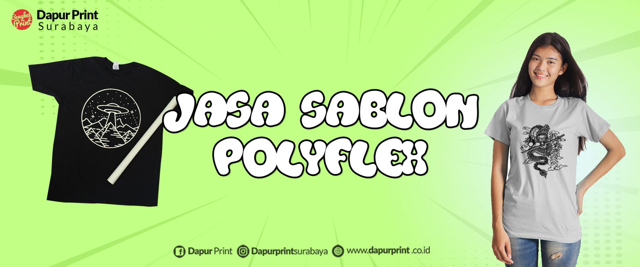  Jasa  Sablon Kaos Cutting  Polyflex  Dapur Print