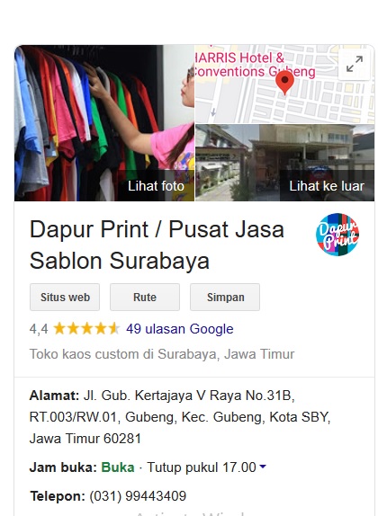 alamat dapur print surabaya