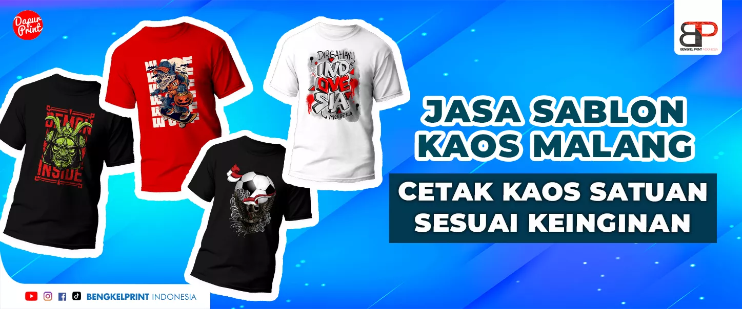 Jasa Sablon Kaos Malang – Cetak Kaos Satuan Sesuai Keinginan